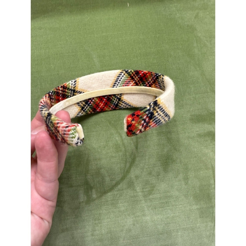 J.Crew Tartan Plaid Cream Headband Hair Accessory Holiday Head Band for Women‎ - Picture 3 of 4